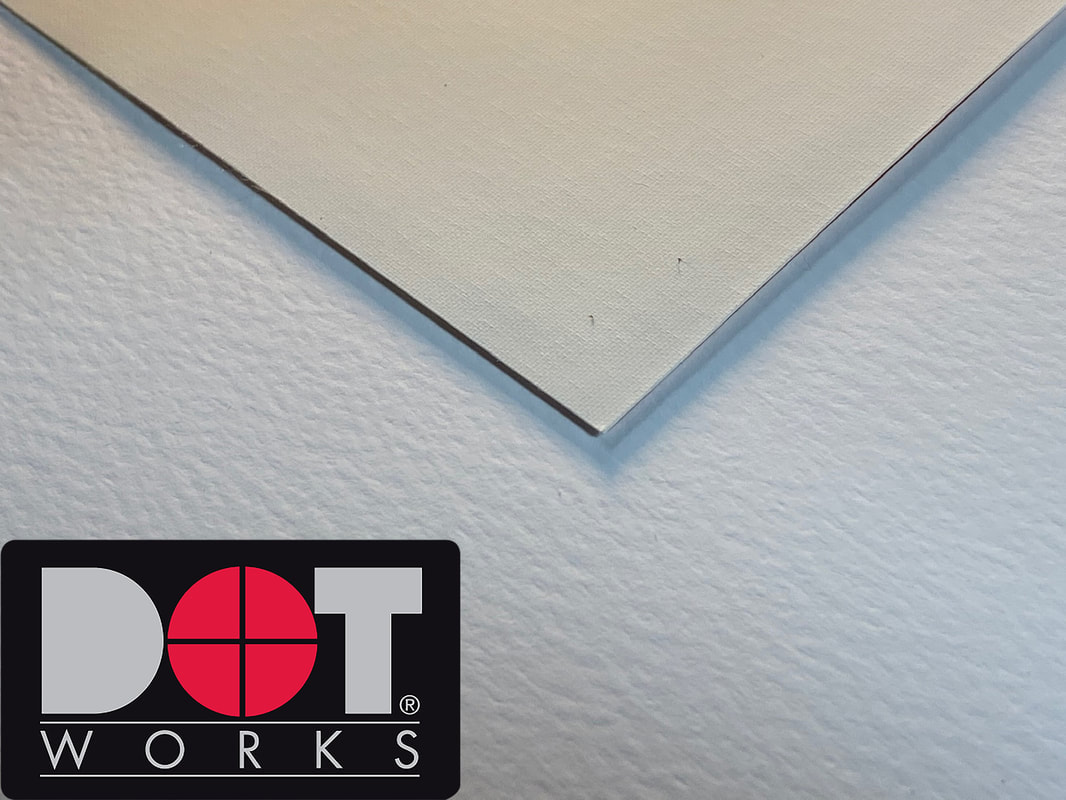 close up sample image of DotWorks Dottex photo wall mural repositionable matte polyester fabric for ink jet printing