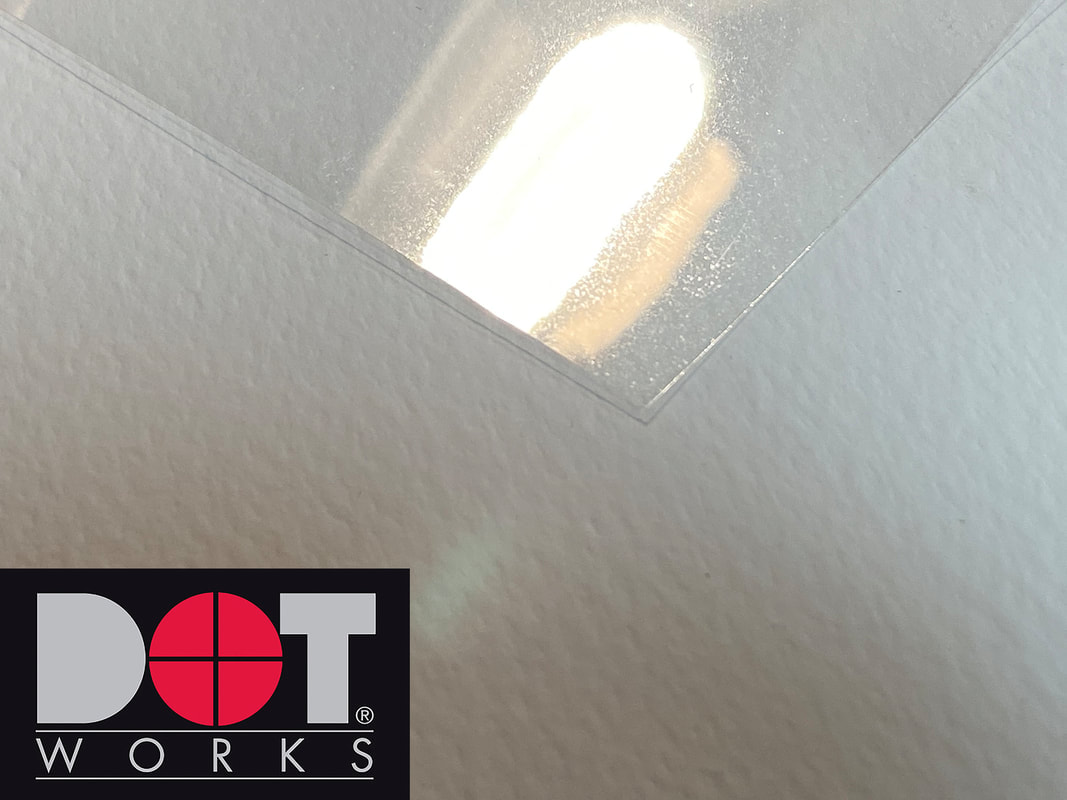 small sample image of DotWorks Envoy Clear film for ink jet printing