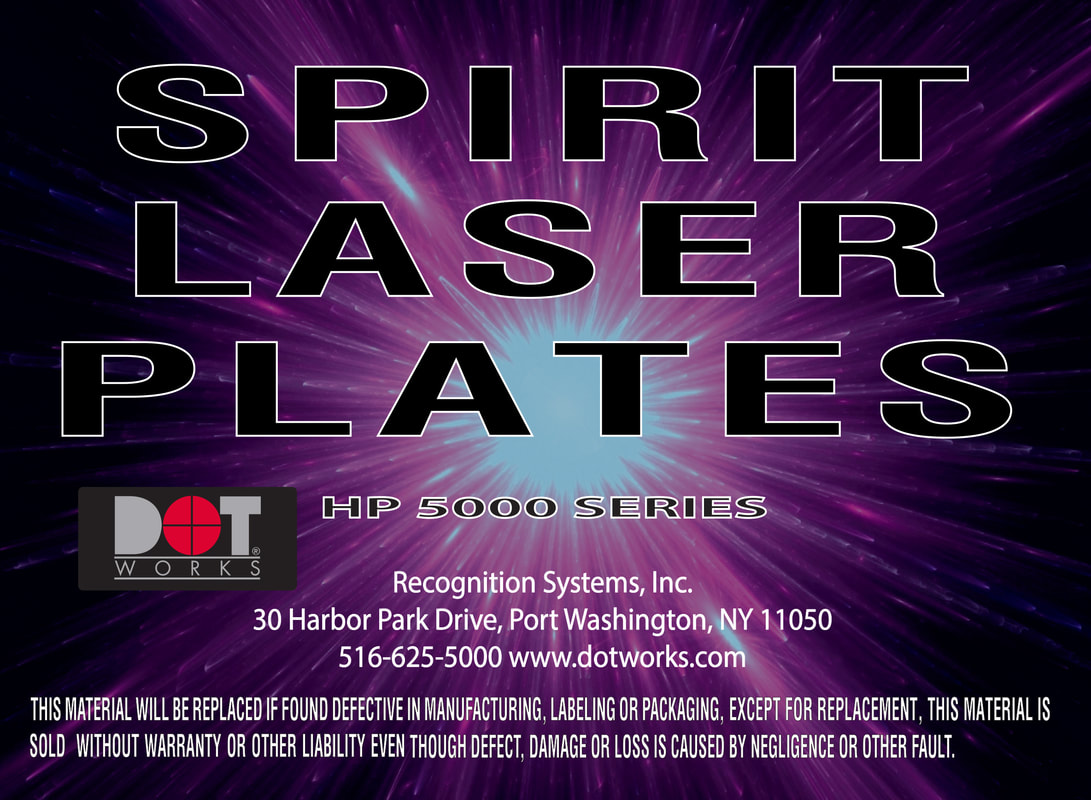 Spirit Laser Plates label