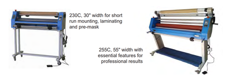 comparison of model 230C and 255C FP 200 Series Professional Cold Laminator